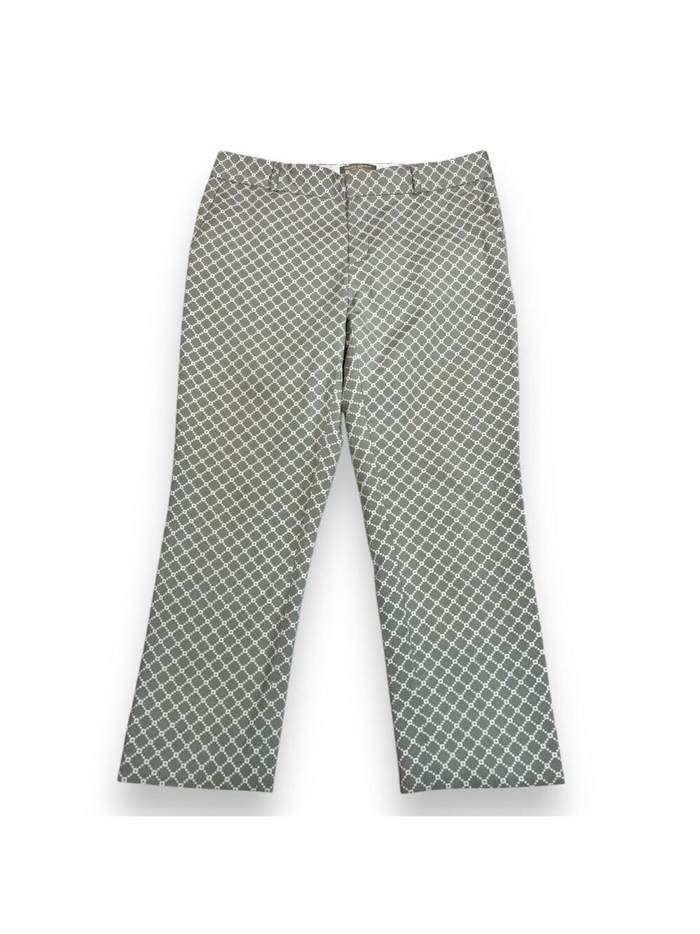 Banana Republic Women’s Hampton Fit Printed Ankle Pants Taupe Size 10